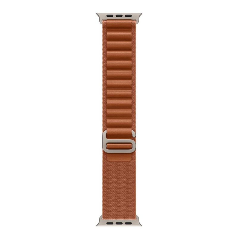 Apple Watch 49mm Terra Cotta Alpine Loop - Medium - Natural Titanium Finish MFTC4ZMA
