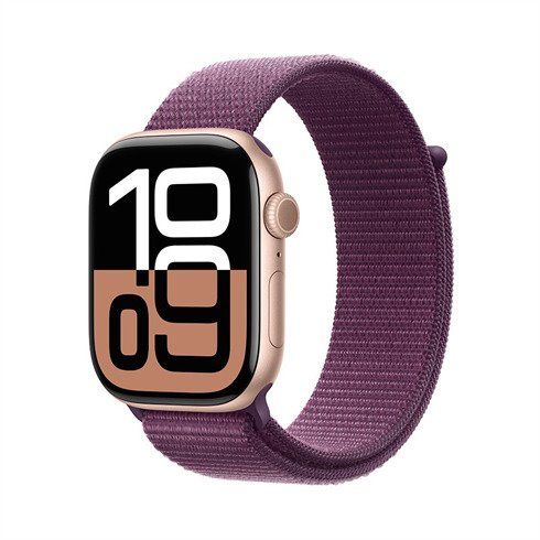 Apple Watch Series 10 GPS 42mm Rose Gold Aluminium Case with Plum Sport Loop *Vystavený* 3N492ZA