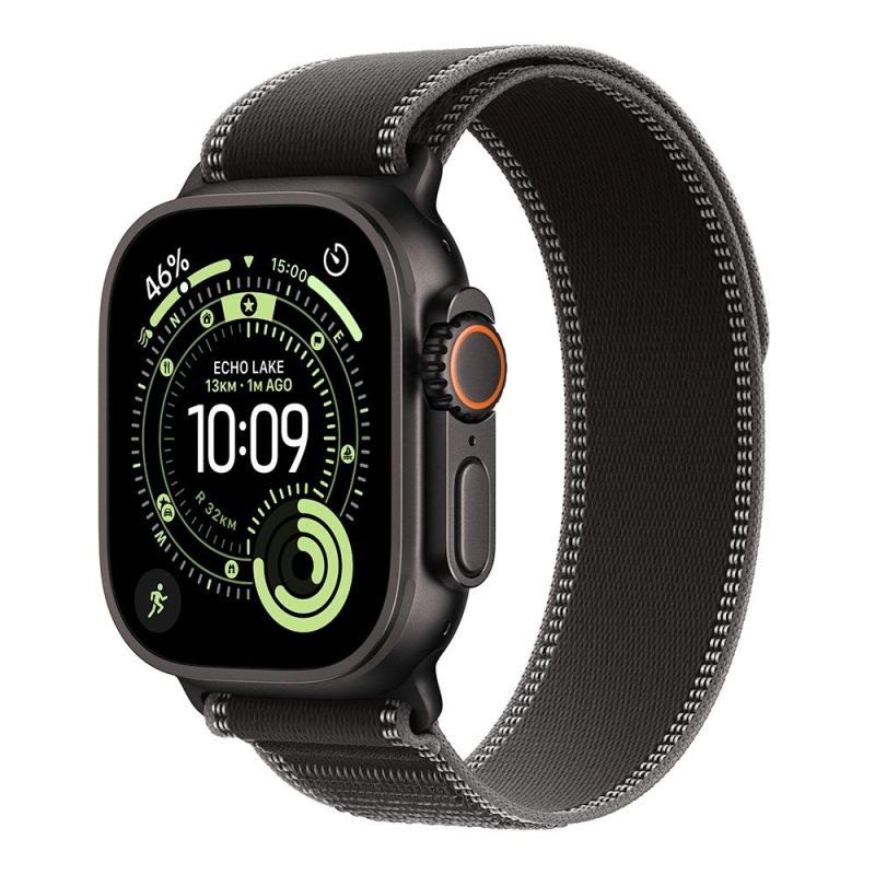 Apple Watch Ultra 3 GPS + Cellular 49mm Black Titanium Case with Black/Charcoal Trail Loop - M/L *Rozbalený*