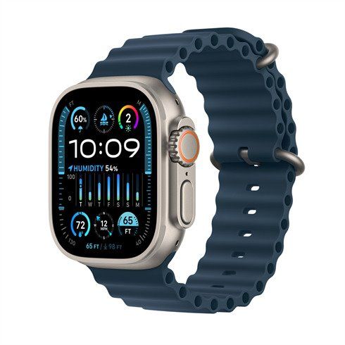 Apple Watch Ultra 2 GPS + Cellular, 49mm Titanium Case with Blue Ocean Band 3M577ZA