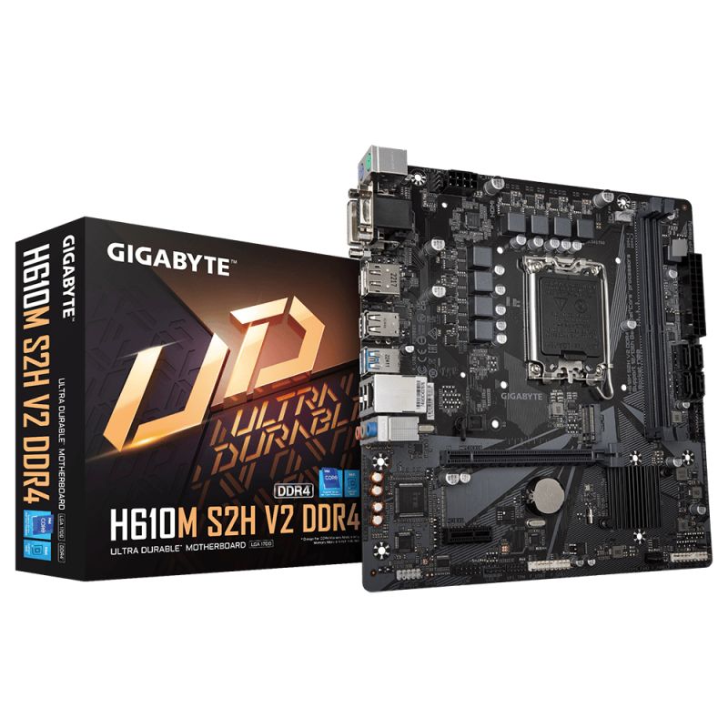 Gigabyte H610M S2H V2 DDR4 , Intel H610, LGA1700, 2xDDR4, mATX H610M S2H V2 DDR4#baz
