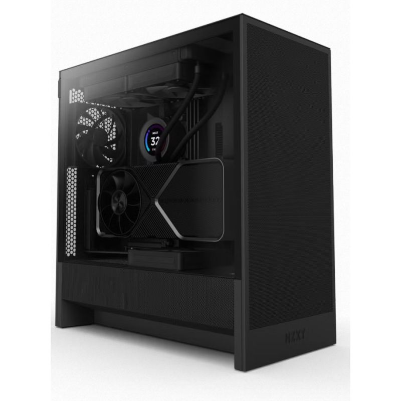 NZXT case H5 Flow, ATX, Compact Mid Tower, black POŠKODENÝ OBAL CC-H52FB-01#obal