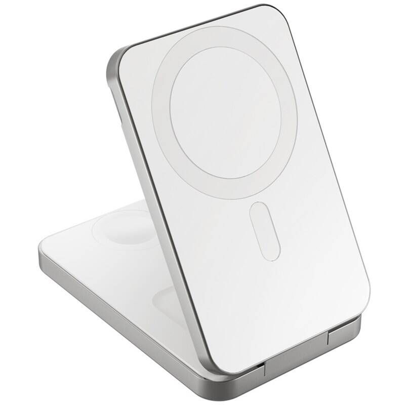 Epico Epico UltraBase 4in1 8000mAh Fold powerbanka & bezrôtový nabíjací stojanček EF50 - biela 9915111100053