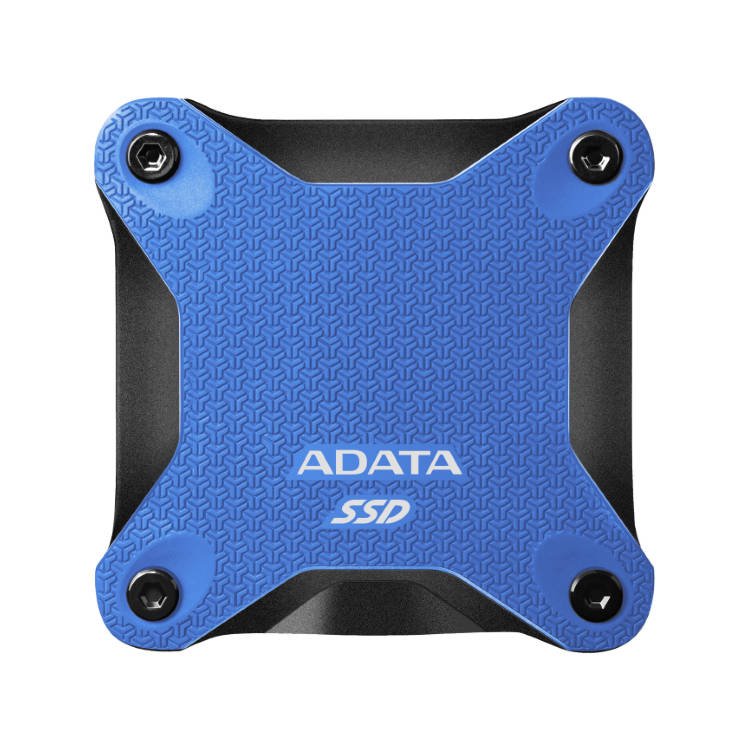 ADATA SSD SD600Q, 480GB, USB 3.2 - rýchlosť 440430 MBs (ASD600Q-480GU31-CBL) externý pevný disk, modrá ASD600Q-480GU31-CBL