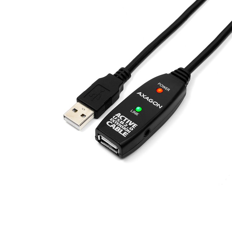 AXAGON ADR-205, USB 2.0 A-M -> A-F aktívny predlžovací repeater kábel, 5m ADR-205