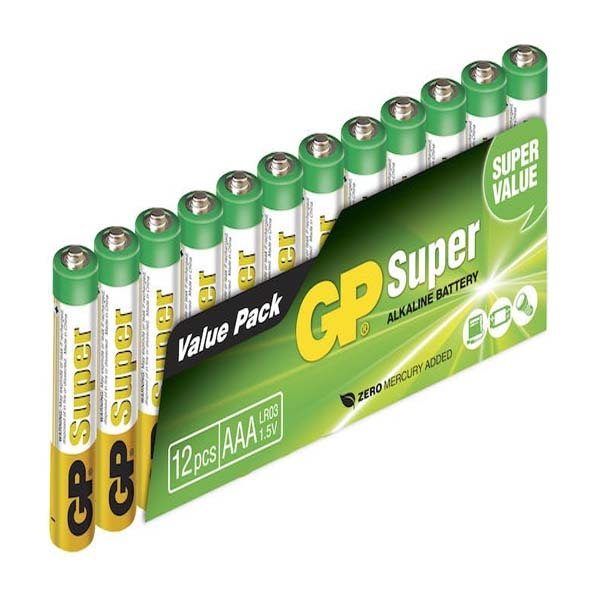 Alkalická mikrotužková batéria AAA, GP Super, 10 kusov 219985132