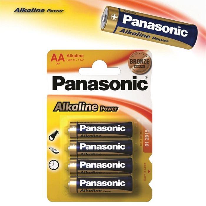 Alkalická tužková batéria AA(LR6), Panasonic Alkaline Power, 4 kusy 54351035