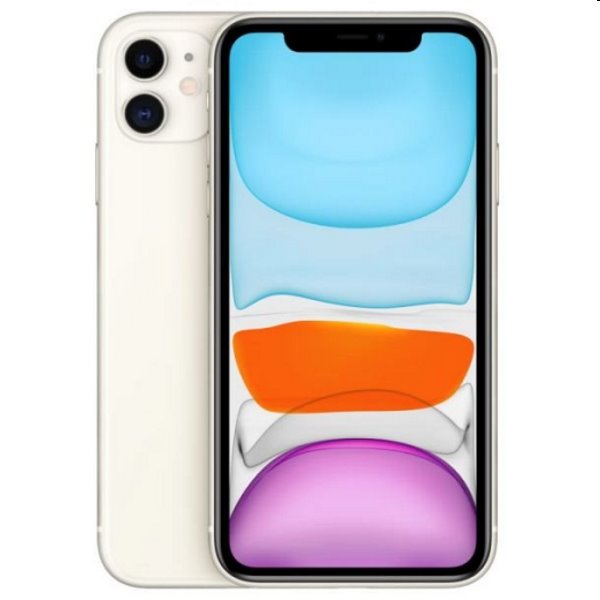 Apple iPhone 11, 128GB | White, Trieda B - použité, záruka 12 mesiacov