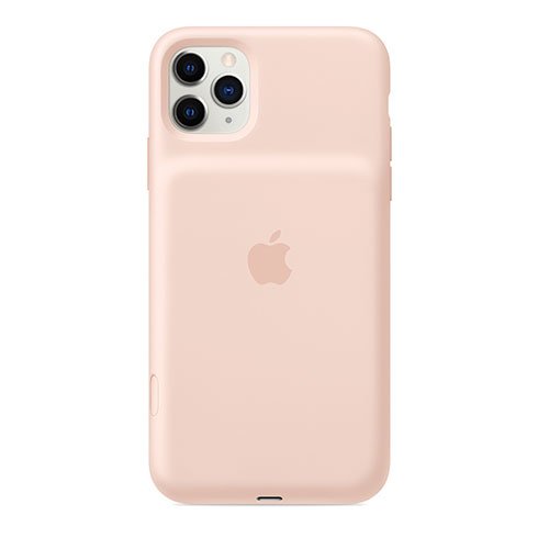 Apple iPhone 11 Pro Max Smart Battery Case with Wireless Charging, pink sand
