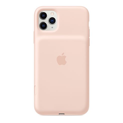 Apple iPhone 11 Pro Max Smart Battery Case with Wireless Charging, pink sand