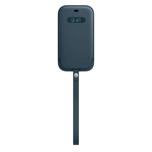 Apple iPhone 12 | 12 Pro Leather Sleeve with MagSafe, baltic blue Apple iPhone 12 | 12 Pro Leather Sleeve with MagSafe, baltic blue
