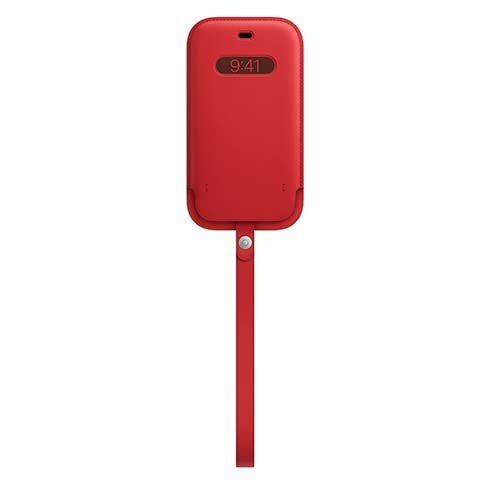 Apple iPhone 12 | 12 Pro Leather Sleeve with MagSafe, (PRODUCT) red