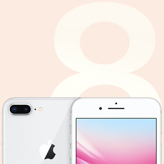 Apple iPhone 8 Plus, 64GB | Silver, Trieda C - použité, záruka 12 mesiacov