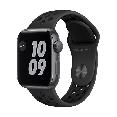 Apple Watch Nike SE GPS, 40mm kozmická sivá Aluminium Case with Anthracite/čierna Nike Sport Band - Regular