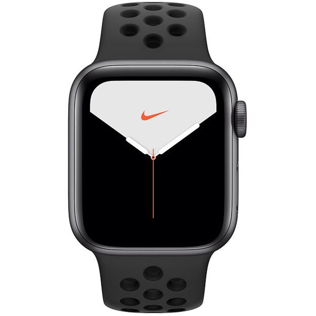 Apple Watch Nike Series 5 GPS, 44mm kozmická sivá Aluminium Case with Anthracite/čierna Nike Sport Band - S/M & M/L