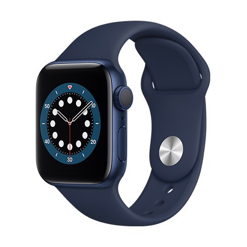 Apple Watch Series 6 GPS, 44mm modrá Aluminium Case with Deep Navy Sport Band - Regular