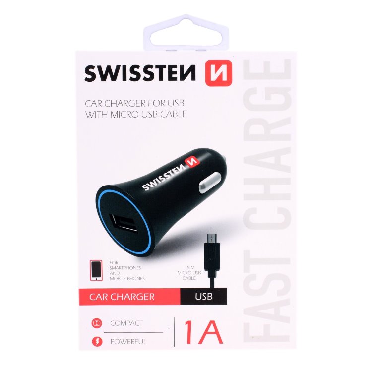 E-shop Autonabíjačka Swissten s Micro-USB káblom 20110800