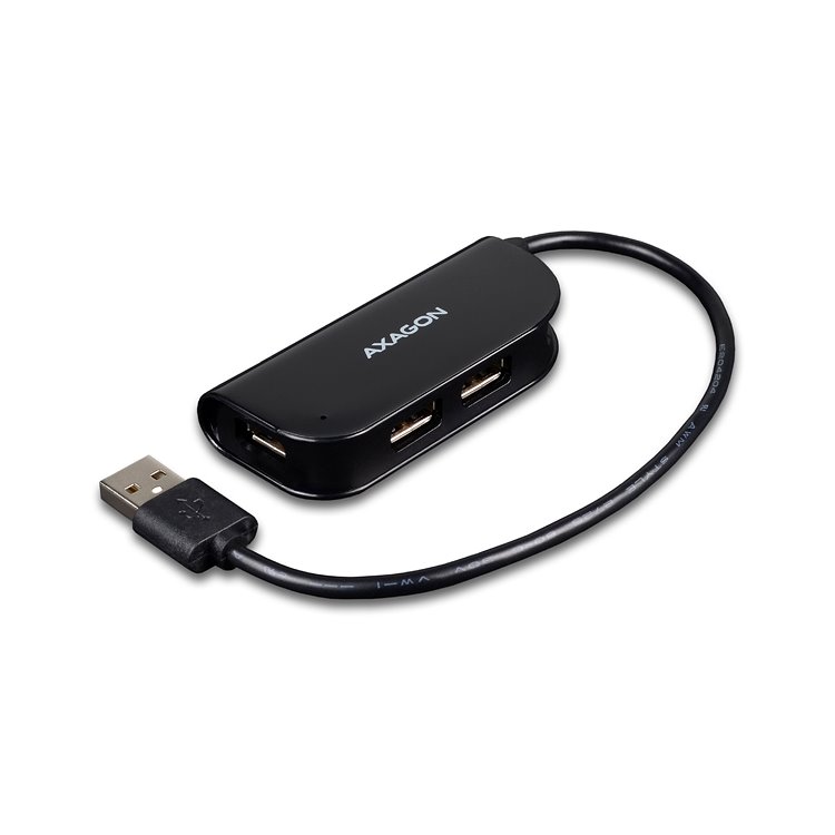 E-shop AXAGON HUE-X4 4x USB 2.0 Ready hub, čierna HUE-X4B