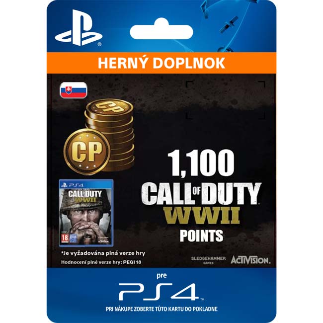 Call of Duty: WW2 Points - 1100 (SK)