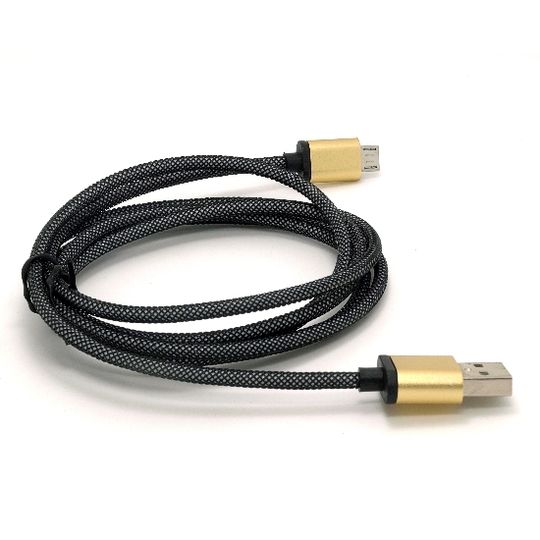 Dátový a nabíjací kábel s Micro USB konektorom, dĺžka 1 meter, Gold