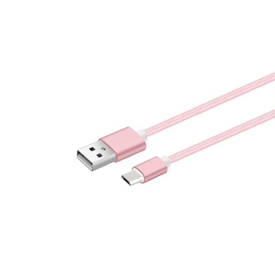 Dátový a nabíjací kábel s Micro USB konektorom, dĺžka 1 meter, Pink SA510MU-PK