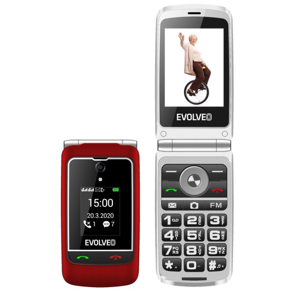 Evolveo EasyPhone FG, red + nabíjací stojan - SK distribúcia Evolveo EasyPhone FG, red + nabíjací stojan - SK distribúcia