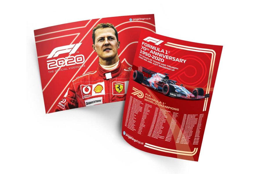 Darček - F1 2020 A2 plagát obojstranný v cene 4,99 €