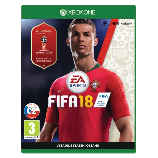 FIFA 18 CZ [XBOX ONE] - BAZÁR (použitý tovar)