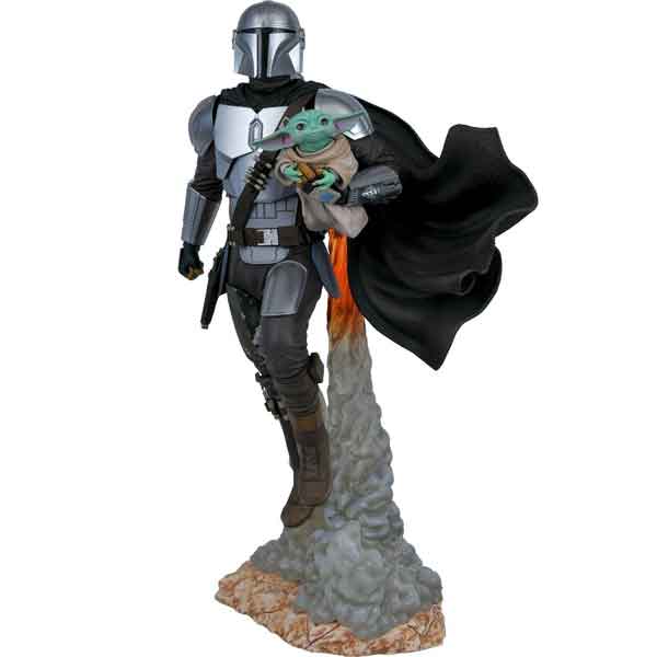 Figúrka Milestones: Star Wars Mandalorian Mandalorian & Child 41 cm