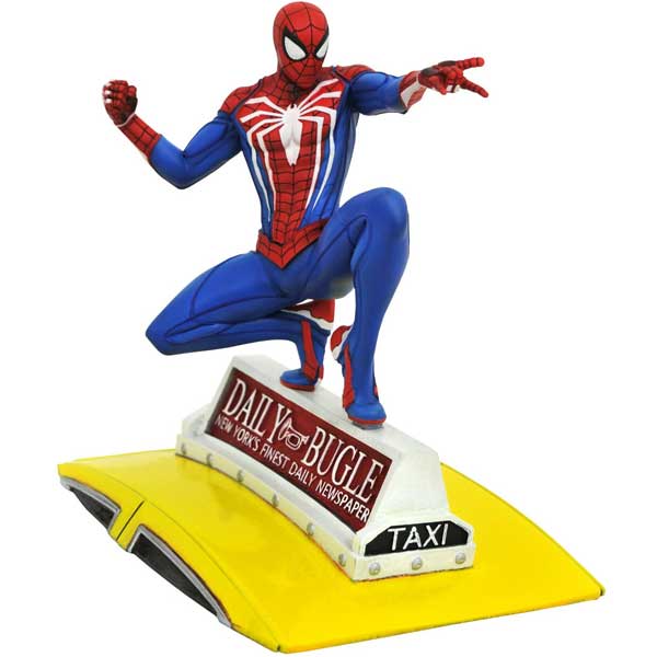 Figúrka Marvel Video Game Gallery Spider Man on Taxi PVC Diorama