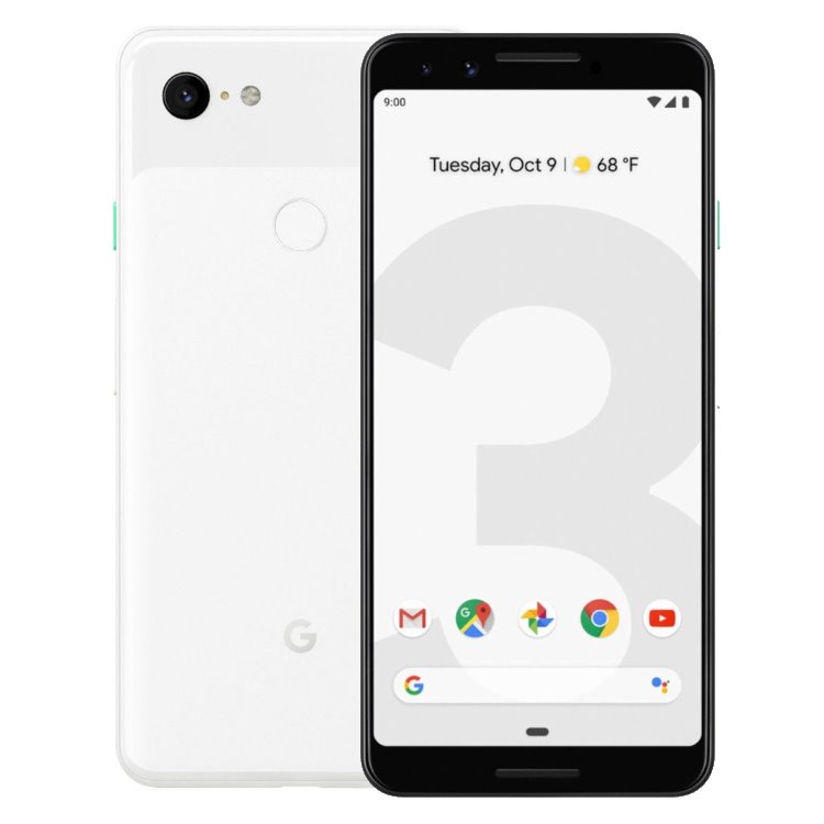 Google Pixel 3, Single SIM, 64GB, Clearly White, Trieda B - použité, záruka 12 mesiacov