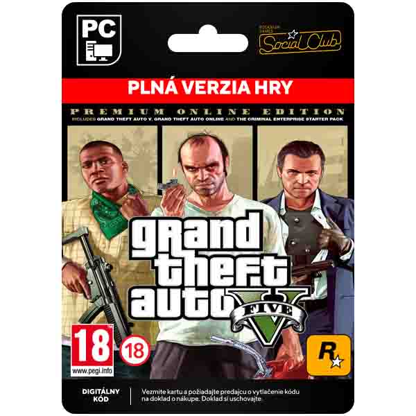 E-shop Grand Theft Auto 5 (Premium Online Edition) [Social Club]