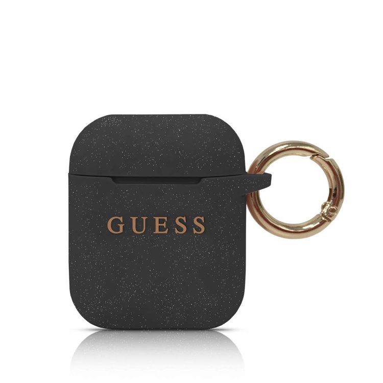 GUESS silikónový obal pre Apple AirPods, čierny GUESS silikónový obal pre Apple AirPods, čierny