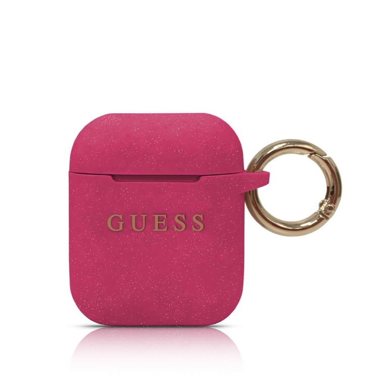 GUESS silikónový obal pre Apple AirPods (GUACCSILGLFU), Fuchsia