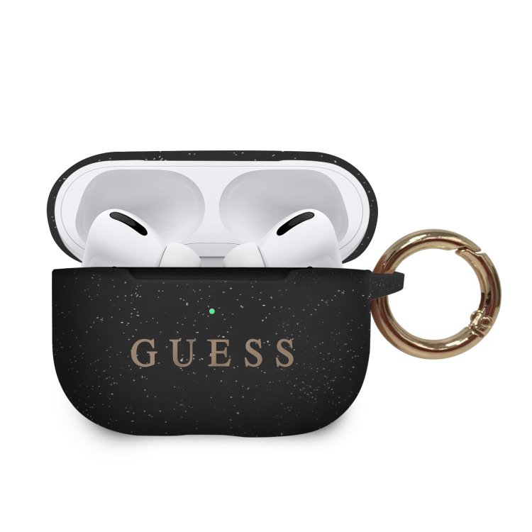 GUESS silikónový obal pre Apple AirPods Pro, čierny GUESS silikónový obal pre Apple AirPods Pro, čierny