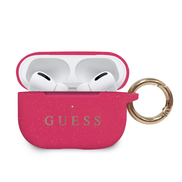 GUESS silikónový obal pre Apple AirPods Pro (GUACAPSILGLFU), Fuchsia
