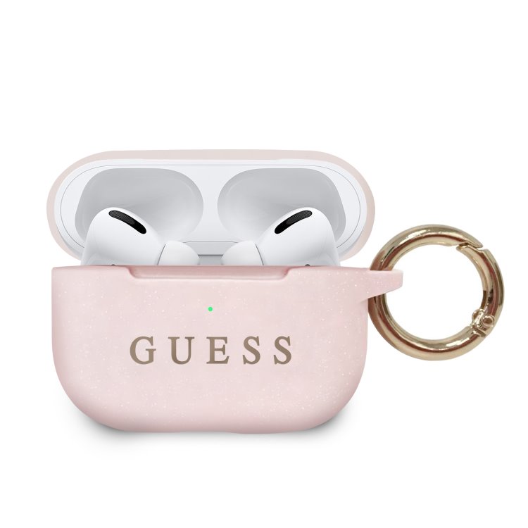 GUESS silikónový obal pre Apple AirPods Pro, ružový GUESS silikónový obal pre Apple AirPods Pro, ružový