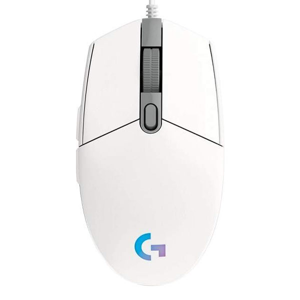 E-shop Herná myš Logitech G102 Lightsync, biela 910-005824