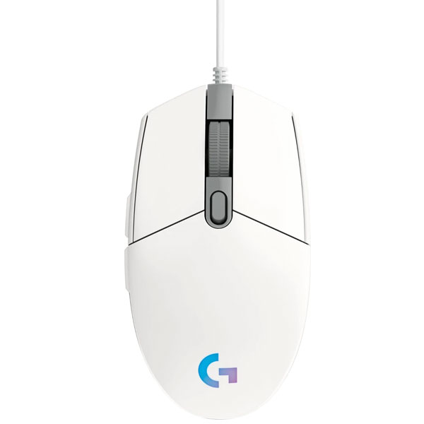 E-shop Herná myš Logitech G203 Lightsync, biela 910-005797