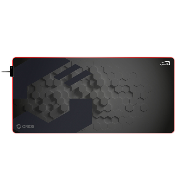 E-shop Herná podložka Speedlink Orios LED XL Gaming Mousepad Soft, black SL-620106-BK