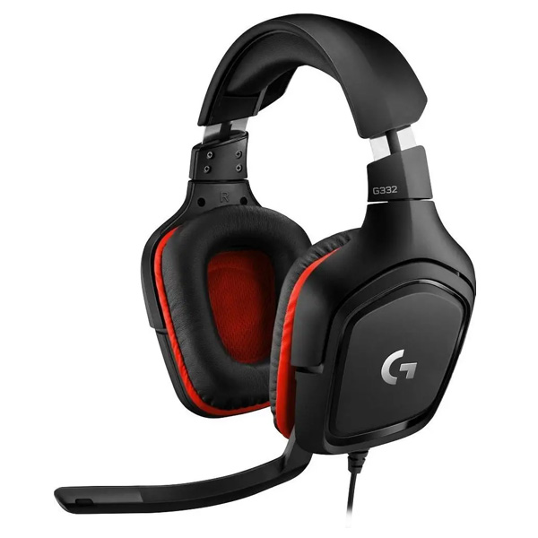 Herné slúchadlá Logitech G332 Leatheratte Stereo Gaming Headset, red