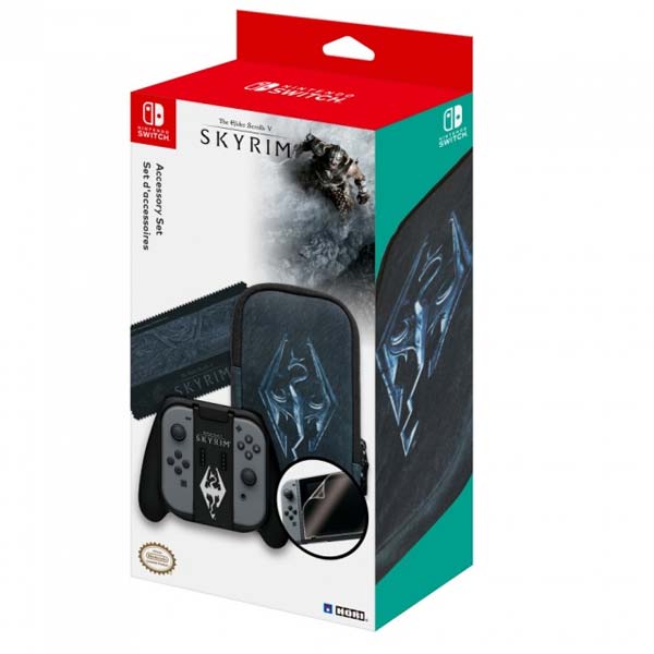 HORI Skyrim ochranná sada pre konzoly Nintendo Switch, čierna