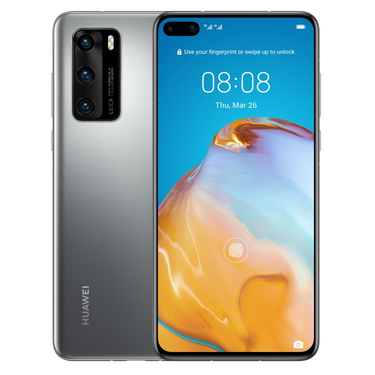 Huawei P40 5G, 8/128GB, Dual SIM, Silver Frost - nový tovar, neotvorené balenie