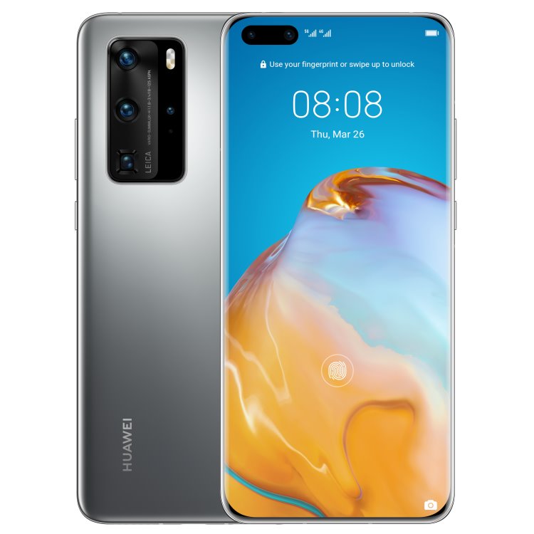 Huawei P40 Pro 5G, 8/256GB, Dual SIM, Silver Frost, Trieda A - použité, záruka 12 mesiacov