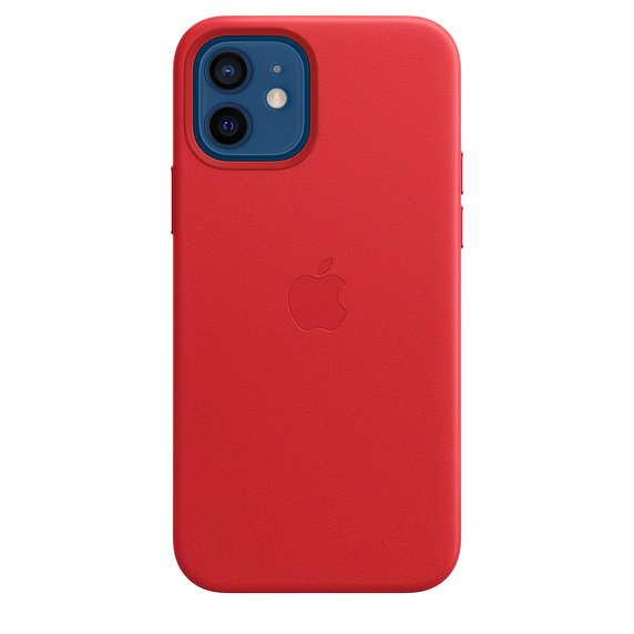 Apple iPhone 12 | 12 Pro Leather Case with MagSafe, (PRODUCT) red