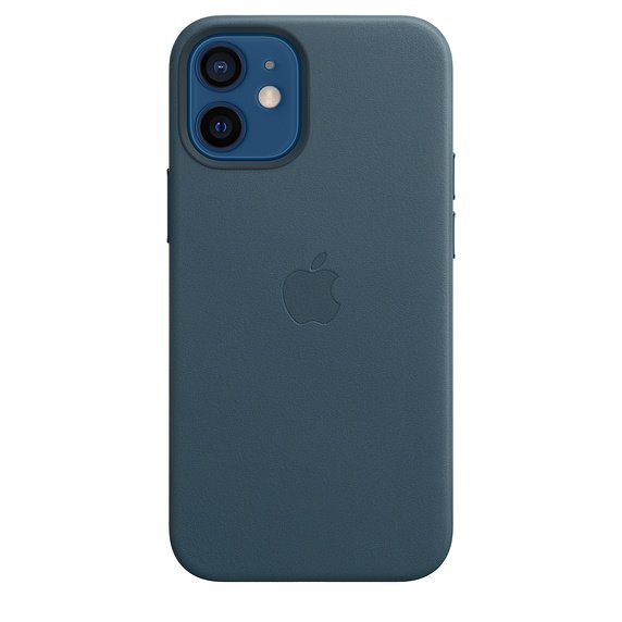 Apple iPhone 12 mini Leather Case with MagSafe, baltic blue