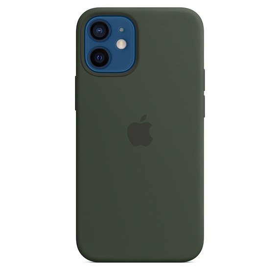Apple iPhone 12 mini Silicone Case with MagSafe, cyprus green