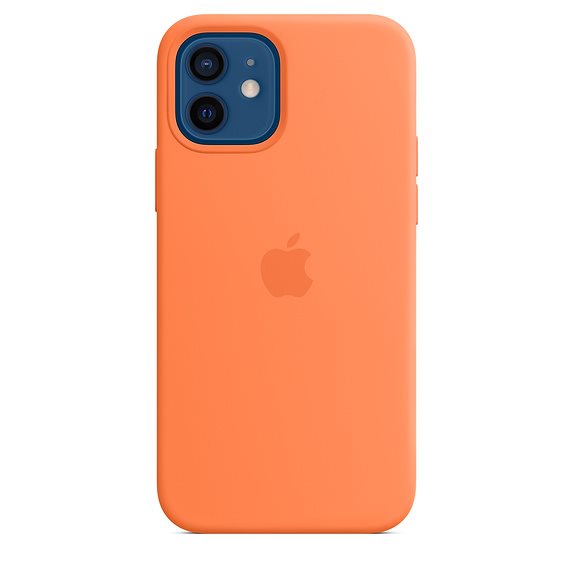 Apple iPhone 12 mini Silicone Case with MagSafe, kumquat