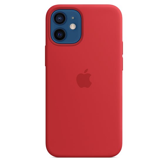 Apple iPhone 12 mini Silicone Case with MagSafe, (PRODUCT) red