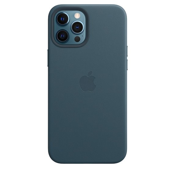Apple iPhone 12 Pro Max Leather Case with MagSafe, baltic blue